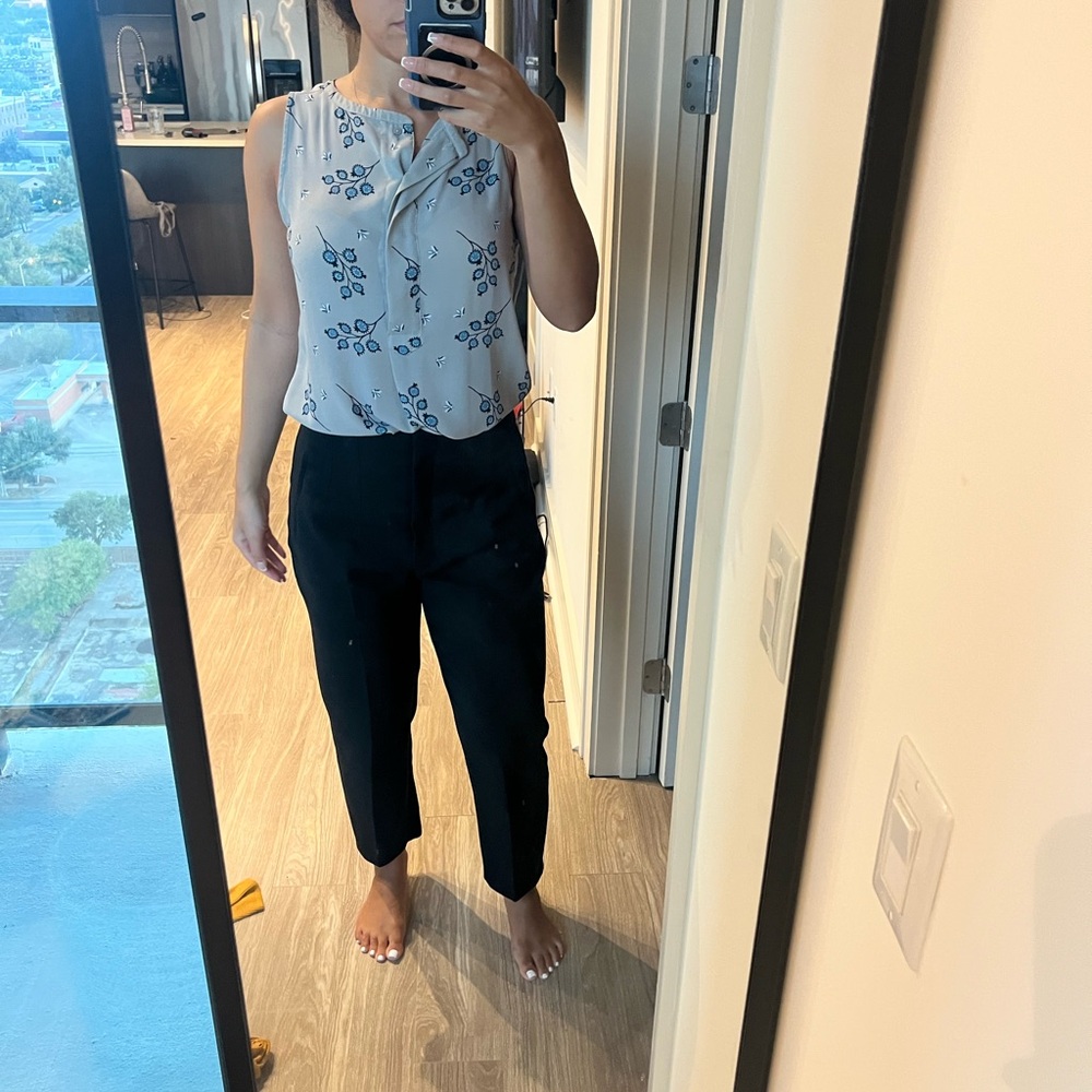 LOFT Blue Patterned Blouse